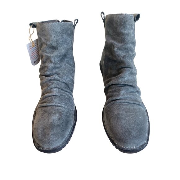 NWT Bionica Wedge Boots Bootie Destiney Womens 10M Gray Leather Suede - Picture 3 of 9